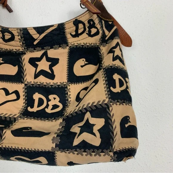 Dooney & Bourke Tan and Black Patterned Bag - Picture 3 of 16